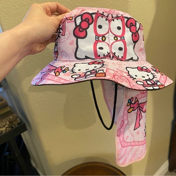 HELLO KITTY Girls Toddler Bucket Sunguard Summer Hat - Picture 1 of 6